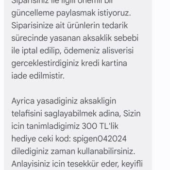 Spigen.com Un Aylarca Bekletip İade Etmesi