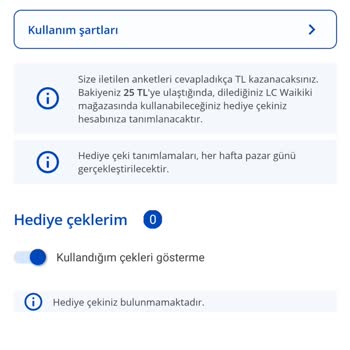 LC Waikiki Hediye Çeki Yüklenmiyor