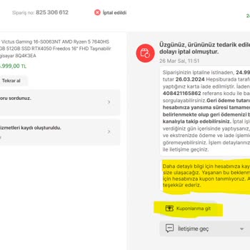 Hepsiburada Kupon Tanımlayacağız Deyip Dediğinin Arkasında Durmuyor