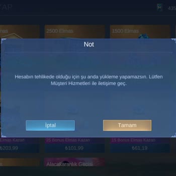 Mobile Legends Elmas Hatası Müşteri Hizmetleri