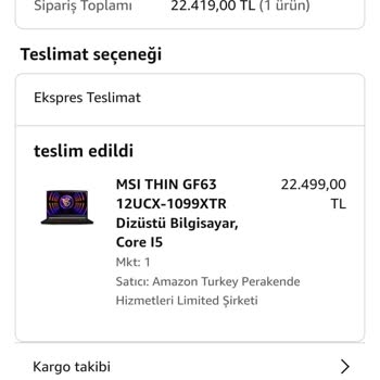 Amazon'un Sipariş İptali Ve Sonrası İlgisizlik