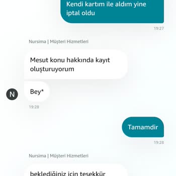 Amazon'un Sipariş İptali Ve Sonrası İlgisizlik