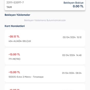 ESHOT İzmirim Kartım Kayboldu.