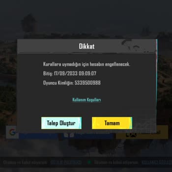 PUBG Hesabım Ban Yedi