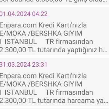 Moka/ Bershka Adı Altında Kartımdan Para Çekilmesi