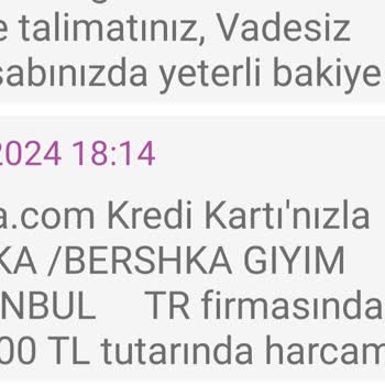 Moka/ Bershka Adı Altında Kartımdan Para Çekilmesi