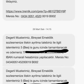 Türkiye Hayat Emeklilik BES İptali Sonrası Param Yatmadı