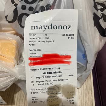 Getir Kendi Kendine Getirilen Ve Ücreti İzinsin Çekilen Sipariş.