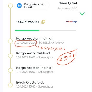 Sürat Kargo İkitelli Aktarma Şubesi Kargomu Bekletiyor