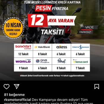 RKS Motor RKS Taksit Vaadi Ve Bayi Komisyon Sorunu