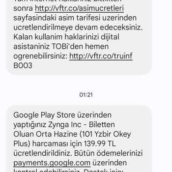 101 Okey Plus Mobil Ödeme İle Ücretimi Kesti Biletlerimi Yatırmadı