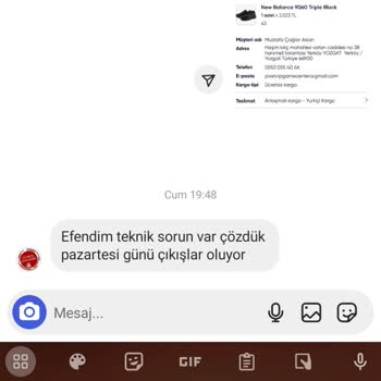 Sembol Sneakers Sipariş Ve İletişim Sorunlarıyla Boğuşan Müşteri