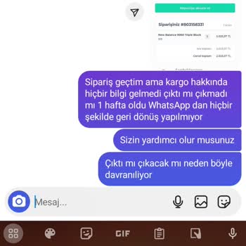 Sembol Sneakers Sipariş Ve İletişim Sorunlarıyla Boğuşan Müşteri