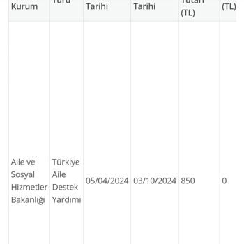 Aile ve Sosyal Hizmetler Bakanlığı Sosyal Yardım Başvuru Param Eksik Yattı