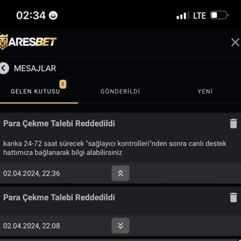 Aresbet 18 Bin Tl Çekimim İptal Edildi