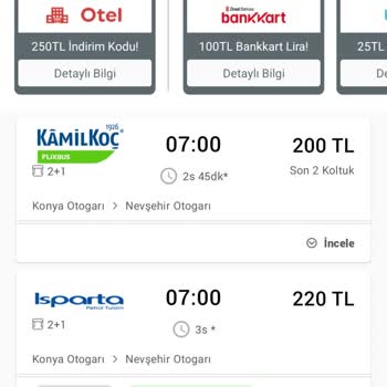 Kamil Koç Geç Gelen Araç Ve Tutarsız Fiyat Listesi