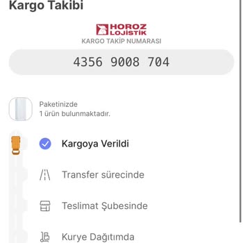 Horoz Lojistik Kargo Takibi Sorunu