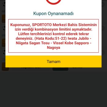 Nesine 51-22 Hata Kodu