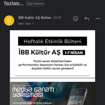 İBB Kültür Aş Spam Mail