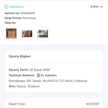 A101 Ekstra Dan Aldığım Ürünün Teslim Edilmemesi