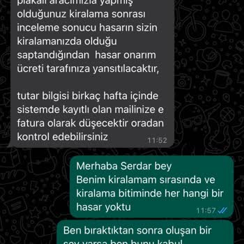 Getiraraç Başkasının Hasarını Bana Kitlemeye Çalışıyor!