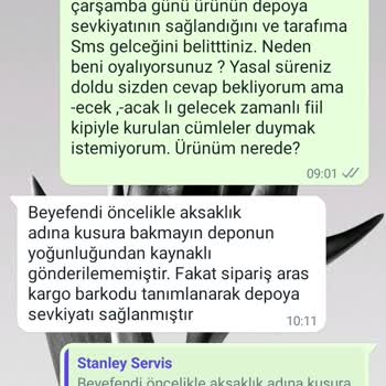 Kutup Ayısı"Stanley"SERVİSİ 1 Şubattan Beri Ürünümü Vermiyor