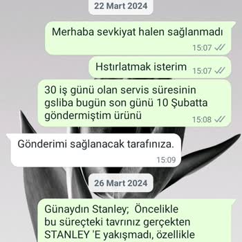 Kutup Ayısı"Stanley"SERVİSİ 1 Şubattan Beri Ürünümü Vermiyor