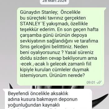Kutup Ayısı"Stanley"SERVİSİ 1 Şubattan Beri Ürünümü Vermiyor