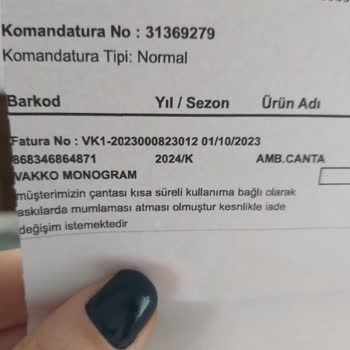 Vakko Çanta Her Yeri Söküldü Ve Müşteri Memnuniyeti Sıfır