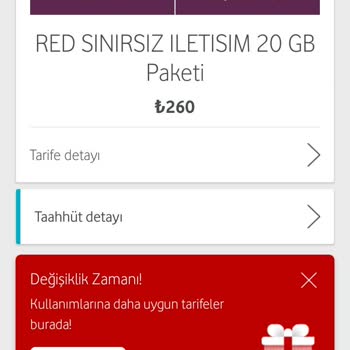 Vodafone Kendi Kafasına Göre Taahhütlü Tarifeme Zam Yaptı