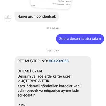 Fatmanazcam Değişim Yapmak İstediğim Ürünümü Göndermedi.