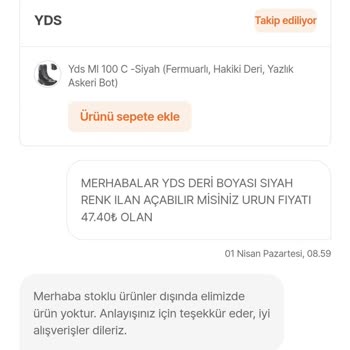 YDS Shop Sorularıma Red Vermesi