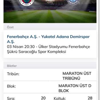 Fenerbahçe Spor Kulübü Yanlış Tribün Bileti Aldım, Yanına Geçmek İstiyorum
