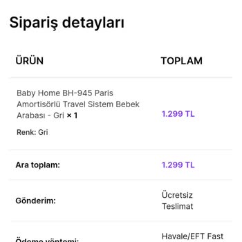 Neseliminik.com Bebek Arabası Siparişim Neden Hazırlanmıyor?