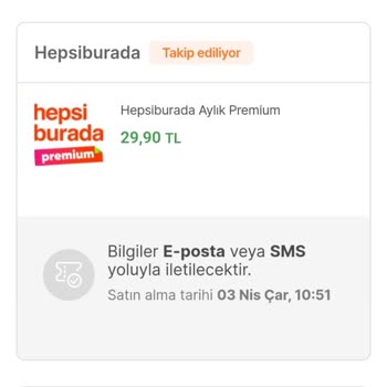 Hepsiburada Aylık Premium A Dikkat