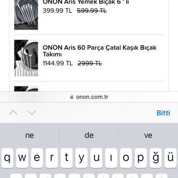 Onon Çatal Bıçak Fiyat Oyunu