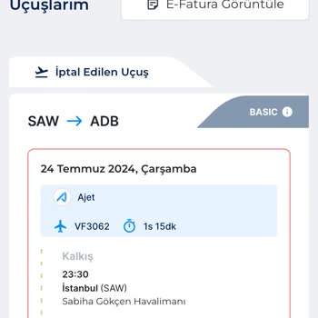Ajet Kampanyalı Biletlerdeki Uçuş İptali