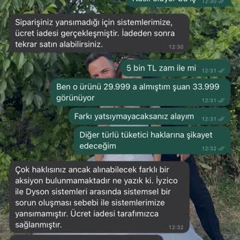Dyson In Sipariş Hatasından Dolayı Mağdurum