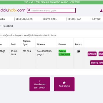 Bidoluhobi.com Siparişim Kargolanmadı Haber De Yok