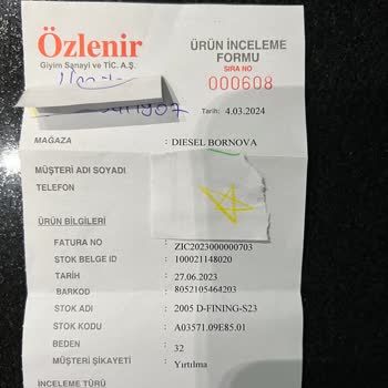 Diesel Pantolon Yırtılması İzmir