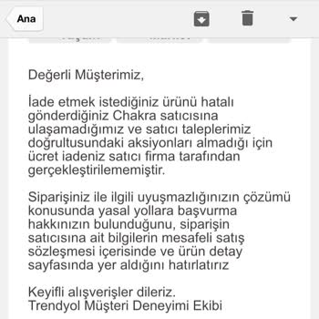 Chakra Nın Trendyol'la İletişime Geçmemesi Ve Mağdur Etmesi
