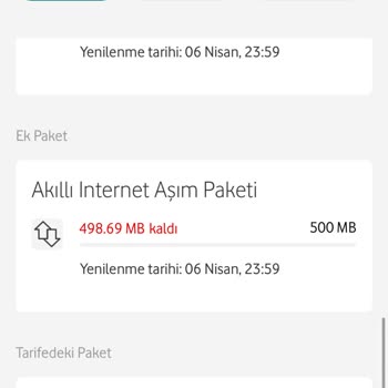 Vodafone Paket Aşım Ücreti Yansıtıldı!
