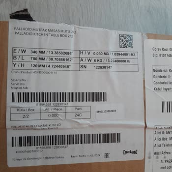 Enza Home Masa Aldım Ayaklarını Göndermediler