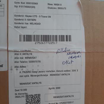 Enza Home Masa Aldım Ayaklarını Göndermediler