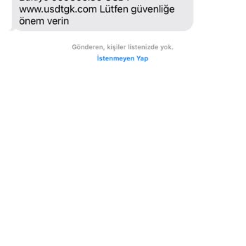 Usdtgk.com Şüpheli Mesaj Alımı