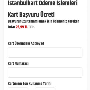 İstanbulkart Başvurusu Sorunu