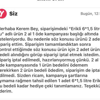 Yemek Sepeti Market Kampanya Koşullarına Uymuyor