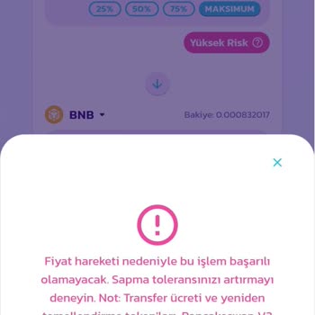 PancakeSwap Aldığım Tokeni Satamıyorum
