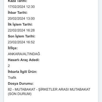 Türkiye Sigorta Kusursuz Olduğum Halde Hasarsızlık Basamağım Düşürüldü
