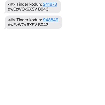 Получено множество кодов Tinder с разных номеров